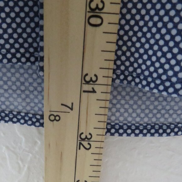 Guide London* Men's Short Sleeve Button Down Curved Hem Polka Dot Shirt~ Size XL - Picture 9 of 11